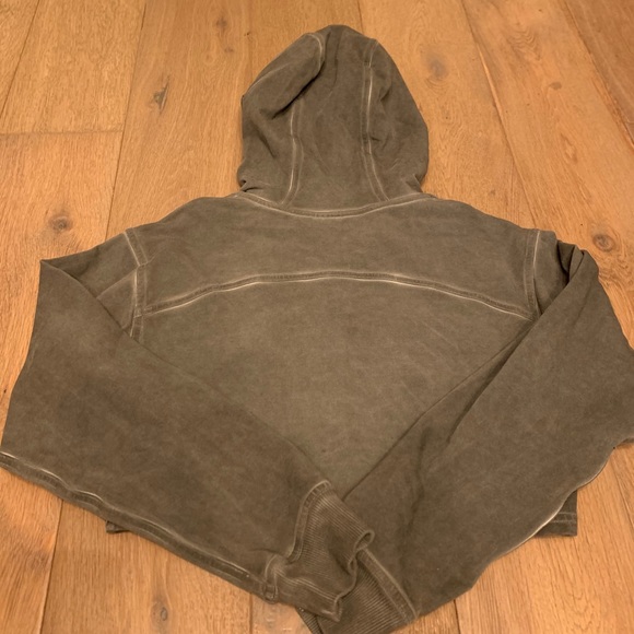 Sand Wash Algae Green All yours cropped hoodie size 4 - Picture 5 of 5